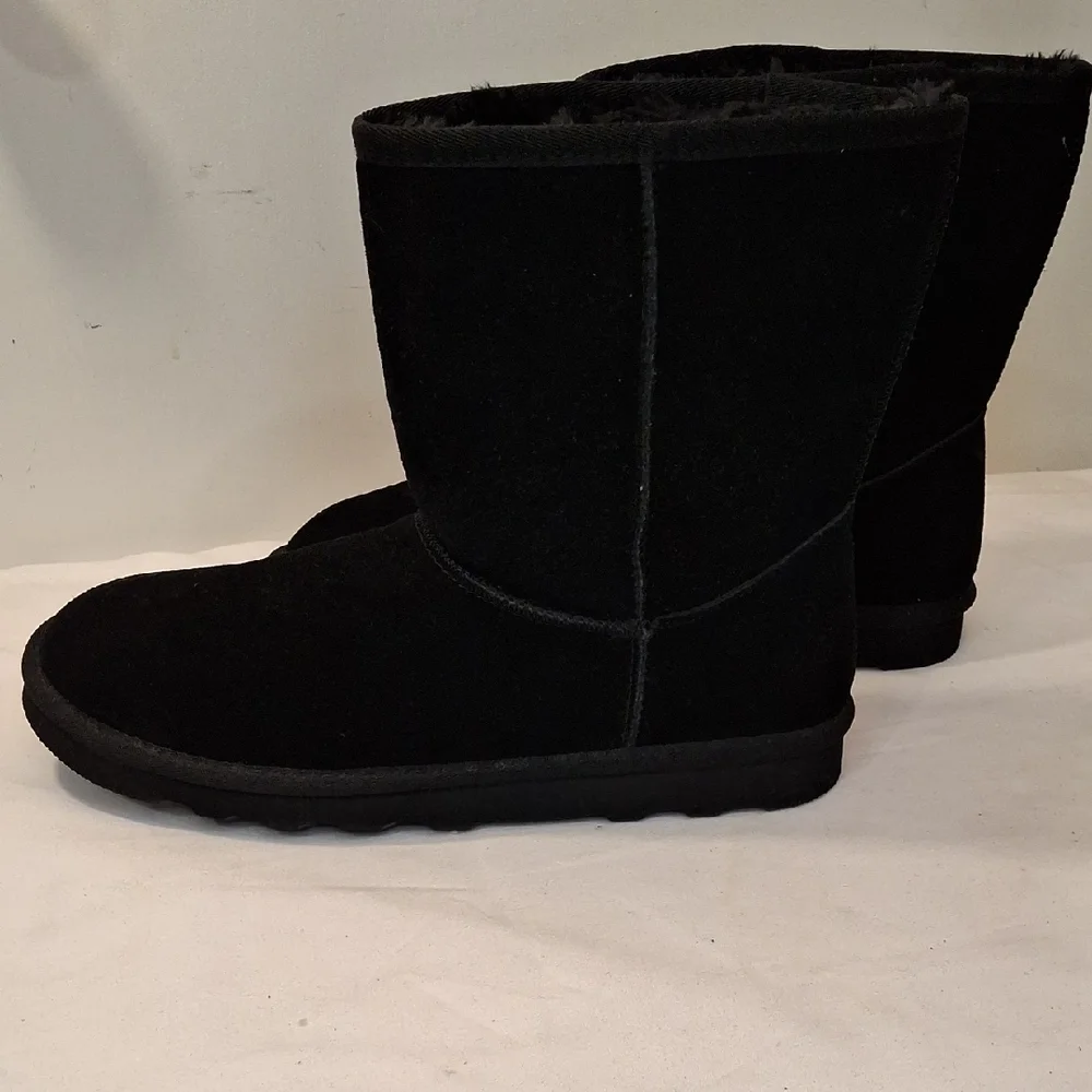 Black Suede Women's Winter Boots. Faux Fur Lined. New With Tags. - Picture 4 of 10